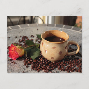Frischer Kaffee Postkarte