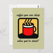 Frischer Kaffee Postkarte (Vorne/Hinten)