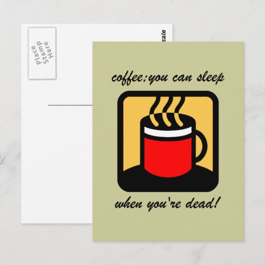 Frischer Kaffee Postkarte (Vorne/Hinten)