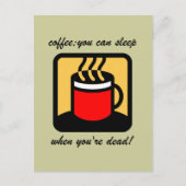 Frischer Kaffee Postkarte (Vorderseite)