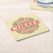 Frischer Kaffee Rechteckiger Pappuntersetzer (angewinkelt)