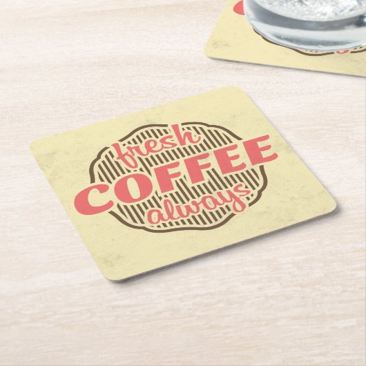 Frischer Kaffee Rechteckiger Pappuntersetzer (angewinkelt)