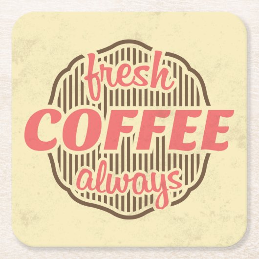 Frischer Kaffee Rechteckiger Pappuntersetzer (Vorderseite)