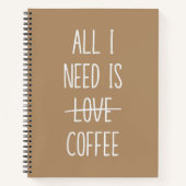 Frischer Kaffee Zitat Einfache Minimalistische Tou Notizblock (Vorderseite)