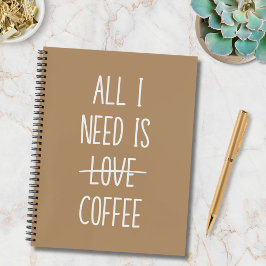 Frischer Kaffee Zitat Einfache Minimalistische Tou Notizblock