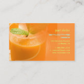 Frischer Karottensaft Visitenkarte (Rückseite)