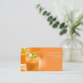 Frischer Karottensaft Visitenkarte (Stehend Vorderseite)