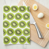 Frischer Kiwi-Obstgarten. Rundschnitt Geschirrtuch (Viertel Falte)