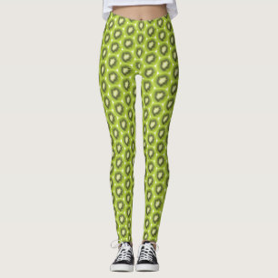 Frischer Kiwi-Obstgarten. Rundschnitt Leggings