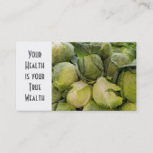 Frischer Kohl auf dem Markt Visitenkarte (Vorderseite)