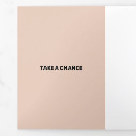 Frischer Lachs Moderne Transparenz Dreifach Gefaltete Karte