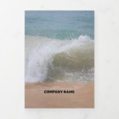 Frischer Lachs Moderne Transparenz Dreifach Gefaltete Karte (Cover)