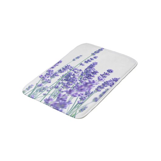 Frischer Lavendel #1 Badematte (Schrägansicht)