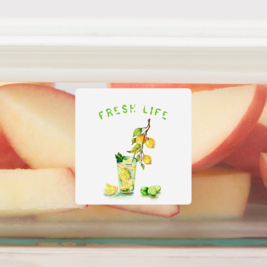 Frischer Lemon Drink Labels - Benutzerdefinierter  Etiketten (Befestigt)