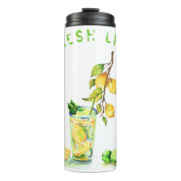 Frischer Lemon Drink Thermal Tumbler - Benutzerdef
