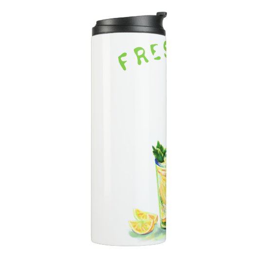 Frischer Lemon Drink Thermal Tumbler - Benutzerdef Thermosbecher (Nach links gedreht)