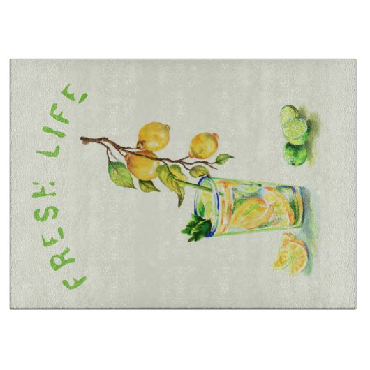 Frischer Limonentränk Schneidebrett (Vorderseite)