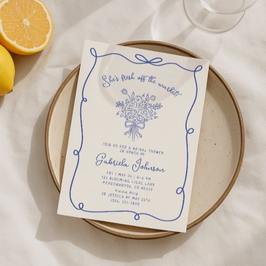 Frischer Markt Bridal Dusche Einladung