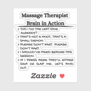 Frischer Massagetherapeut Aufkleber
