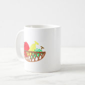 Frischer Obstkorb Küchen Geschenk Kaffeetasse (Vorderseite Links)