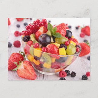 Frischer Obstsalat Postkarte