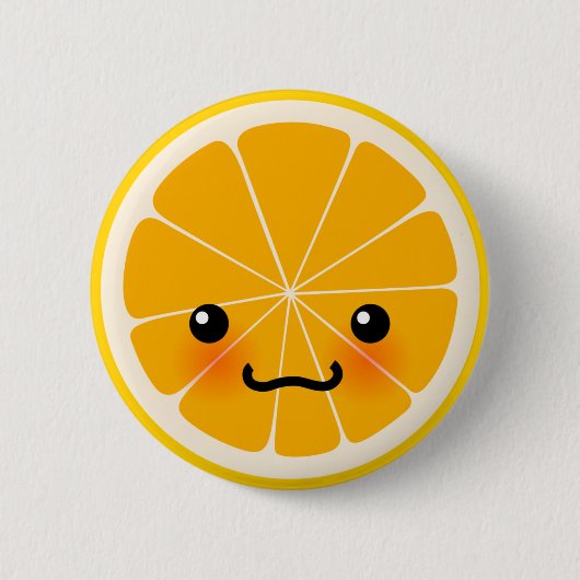 Frischer orange Knopf Button (Vorderseite)