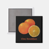 Frischer Orange Magnet (Vorderseite/Rückseite)
