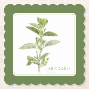 FRISCHER OREGANO geschichteter quadratischer Unter Untersetzer