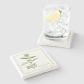 FRISCHER OREGANO Marmorstein Untersetzer (Seitenansicht)