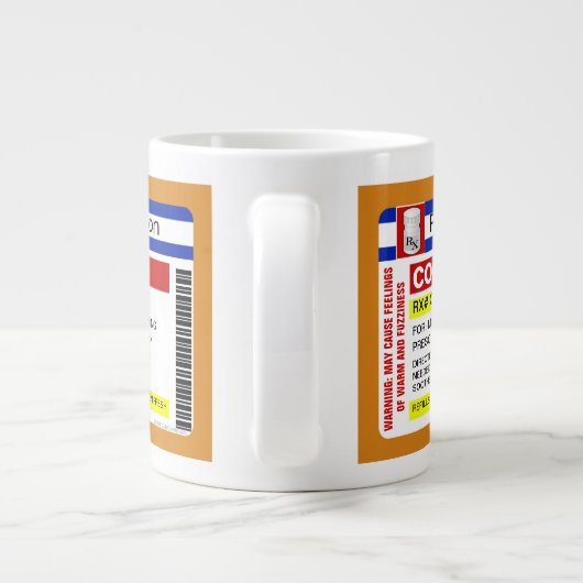 Frischer Personalisierter Rezept Kaffee Grosser Jumbo-Tasse (Rückseite)