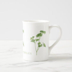 Frischer Petersilie Bone China Becher Porzellantasse