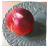 Frischer Pfirsich bei Sonnenlicht Fliese (Vorderseite)