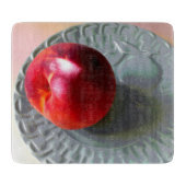 Frischer Pfirsich bei Sonnenlicht Schneidebrett (Vorderseite)