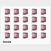 Frischer Pinker FOCUS Quadratischer Aufkleber (Blatt)