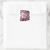 Frischer Pinker FOCUS Quadratischer Aufkleber (Tasche)