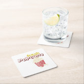 Frischer Popcorn Rechteckiger Pappuntersetzer (Vor Ort)