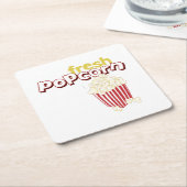 Frischer Popcorn Rechteckiger Pappuntersetzer (angewinkelt)