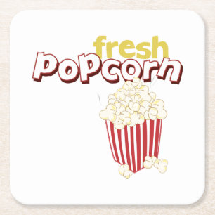 Frischer Popcorn Rechteckiger Pappuntersetzer