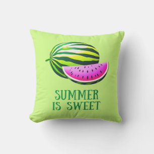 Frischer, reifer Wassermelone mit Sommer-Vibes Kissen