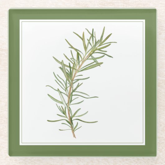 FRISCHER ROSEMARY Glass Drink Untersetzer (-text) (Vorderseite)