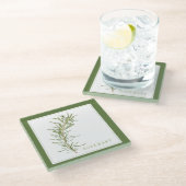 FRISCHER ROSEMARY Glass Drink Untersetzer (+text)  (Schrägansicht)
