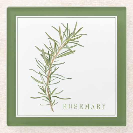 FRISCHER ROSEMARY Glass Drink Untersetzer (+text) (Vorderseite)
