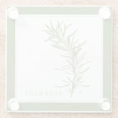 FRISCHER ROSEMARY Glass Drink Untersetzer (+text) (Rückseite)