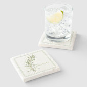 FRISCHER ROSEMARY Marmorsteinstein Untersetzer (+t (Seitenansicht)