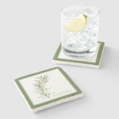 FRISCHER ROSEMARY Marmorsteinstein Untersetzer (+t (Seitenansicht)