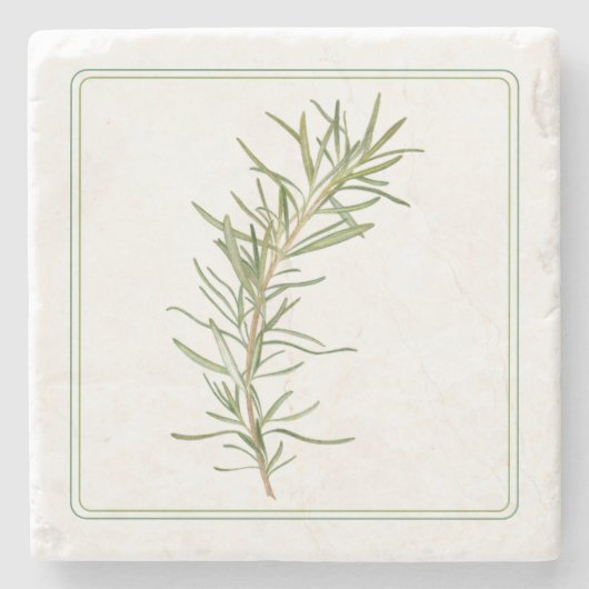 FRISCHER ROSEMARY-Marmorsteinstein-Untersetzer (-t Steinuntersetzer (Vorderseite)
