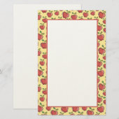 Frischer roter Apfel  Briefpapier (Vorne/Hinten)
