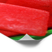 Frischer, saftiger Wassermelonendruck Poster (Ecke)