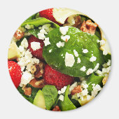 Frischer Salat mit Spinat, Avocado und Erdbeere Magnet (Vorne)