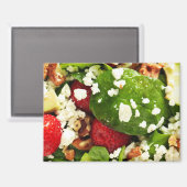 Frischer Salat mit Spinat, Avocado und Erdbeere Magnet (Vorderseite/Rückseite)